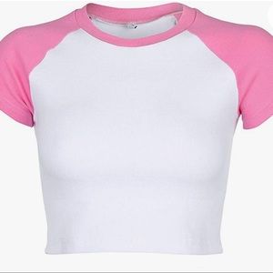 Crop top baseball tee